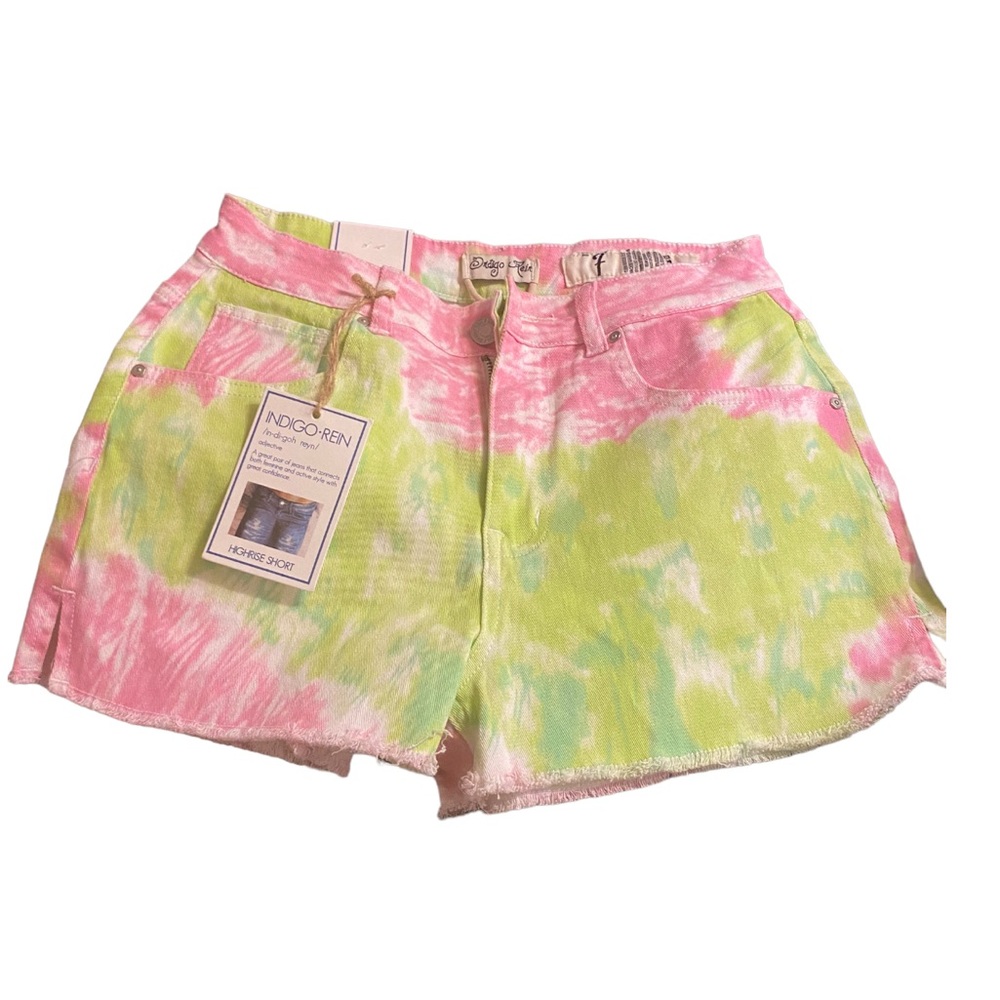 Indigo Rein tie-dyed shorts, NWT, size 7, $20